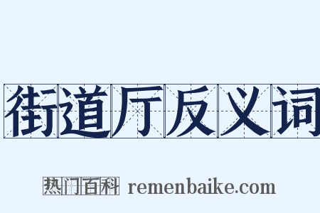街道厅反义词是什么意思的图片